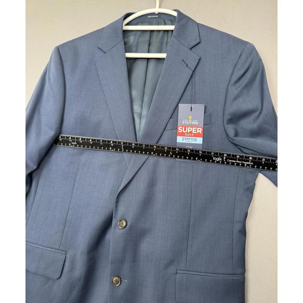 Stafford Blue Men's Suit Jacket - Picture 5 of 7